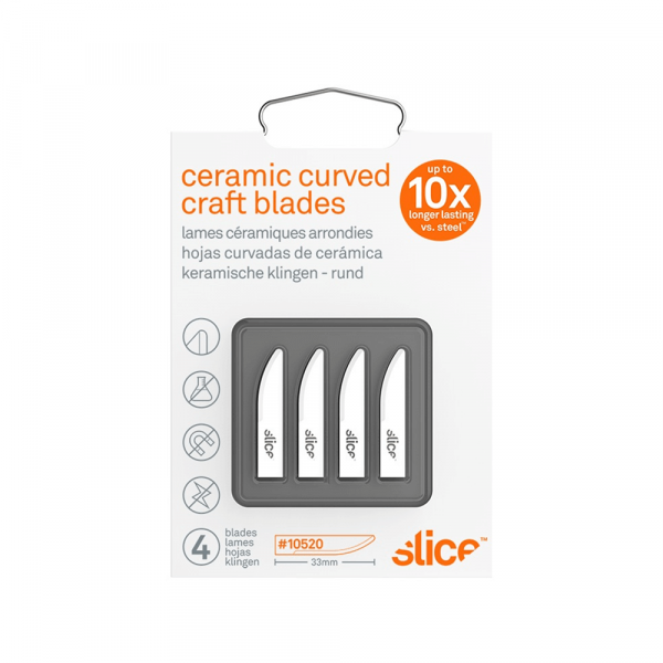 Ceramic Craft Knife Blades (Curved Edge, Rounded Tip)