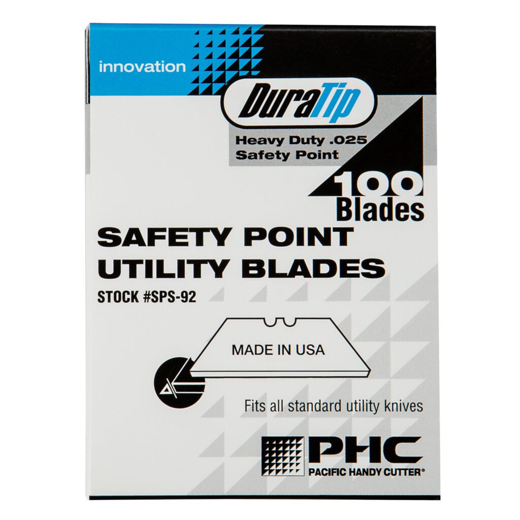 SPS92 Standard Utility Blades Safety Point (Box of 100) SRV Damage Preventions